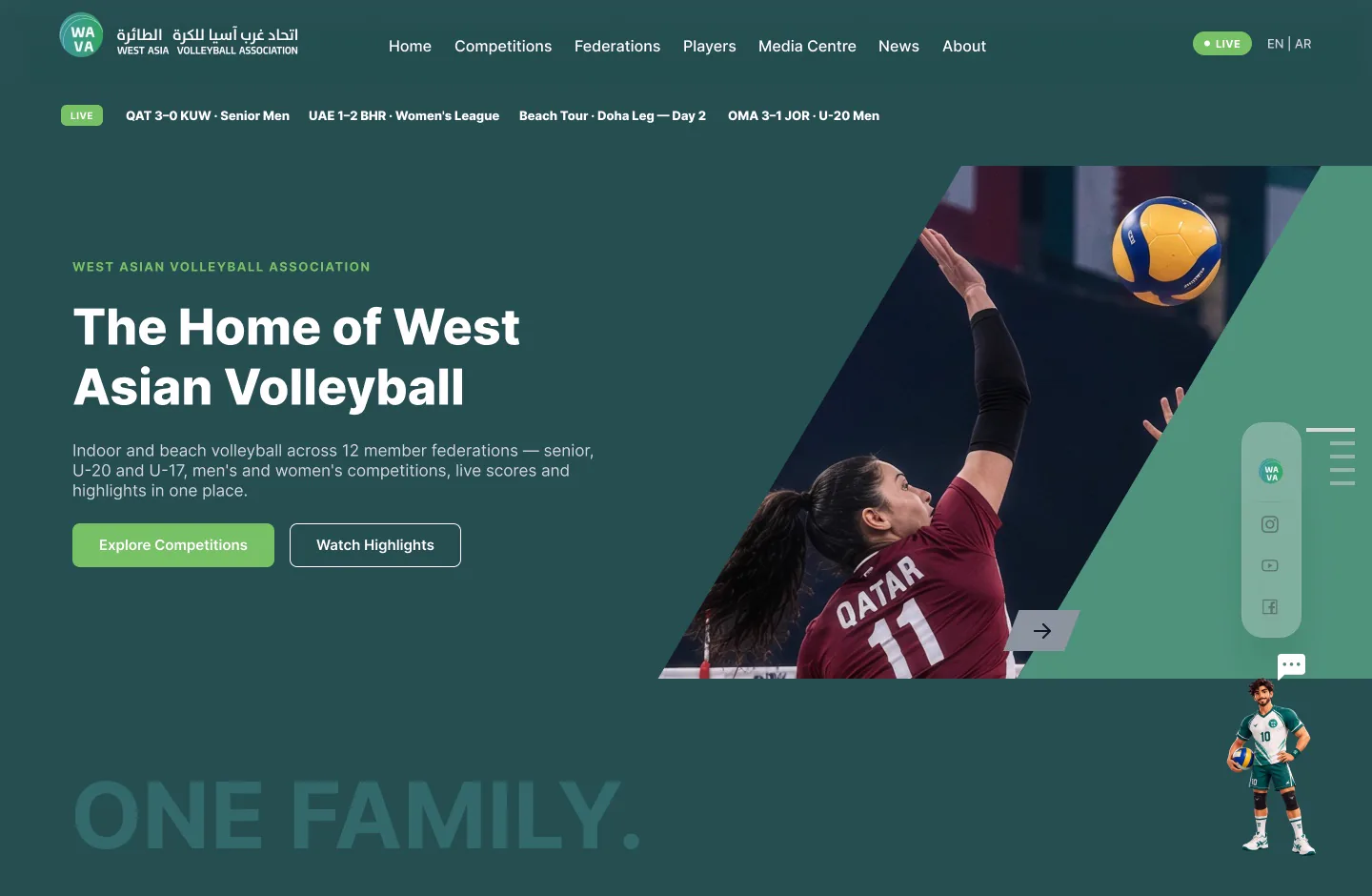 WAVA website home page design in Figma